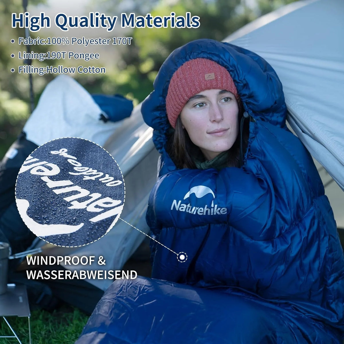 Naturehike Adult Mummy Sleeping Bag For Winter Camping