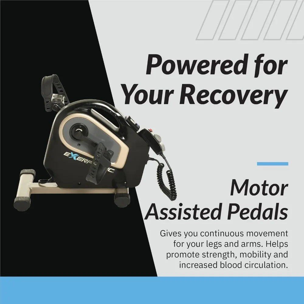 Exerpeutic Motorized Under Desk Exercise Bike 2000M for Legs
