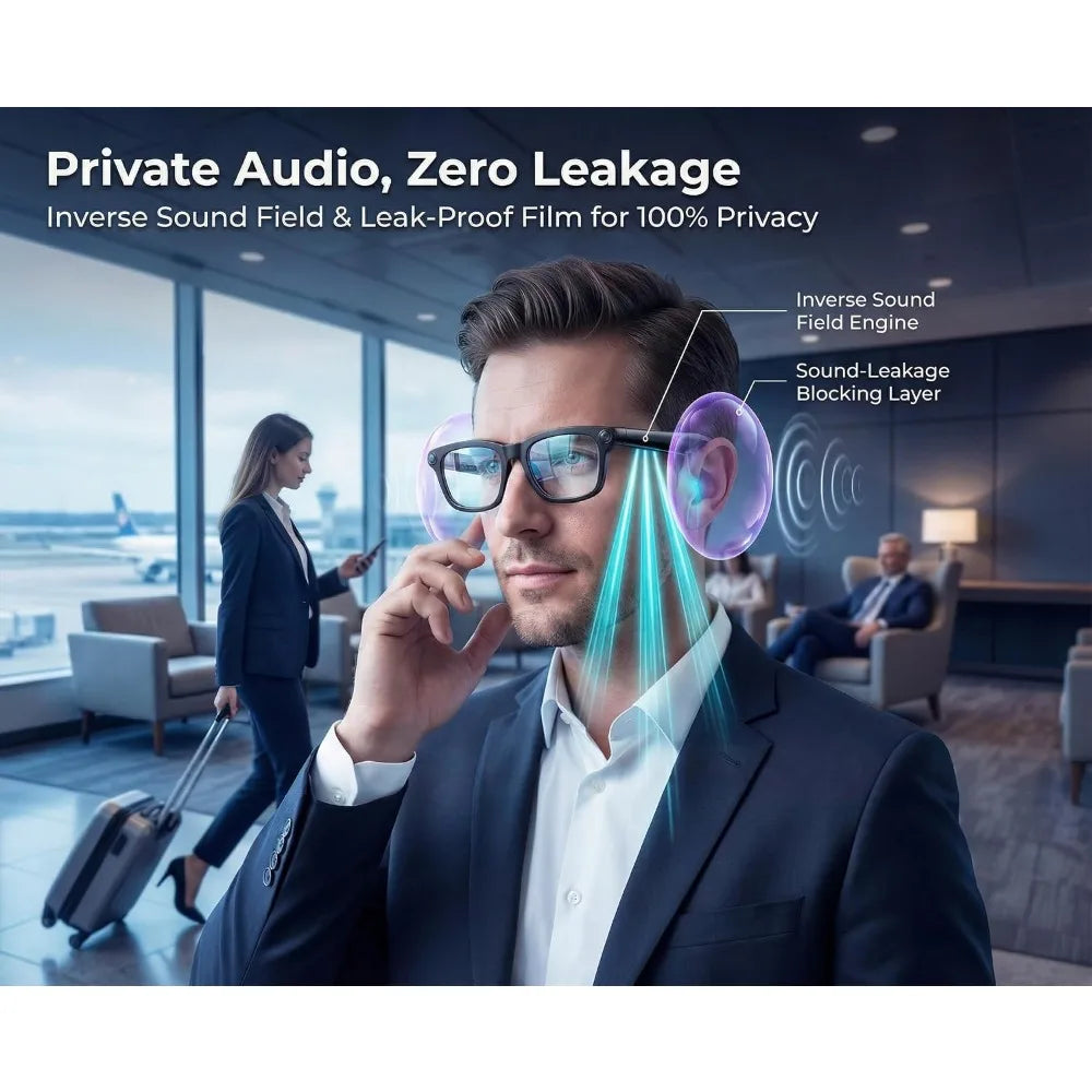 Smart 1080P Video And Audio Recording POV Glasses