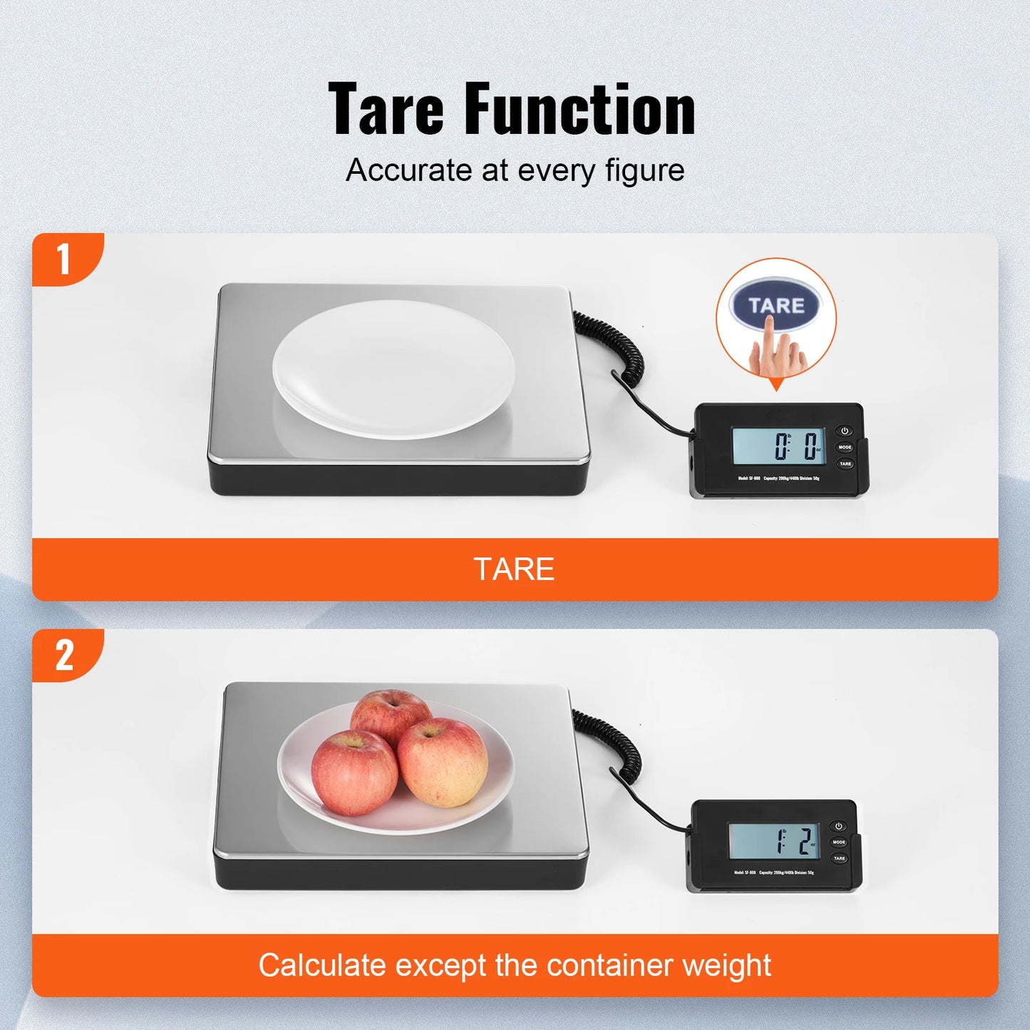 SucceBuy Digital Shipping Scale Hd Lcd Timer Tare Portable Postal Scale