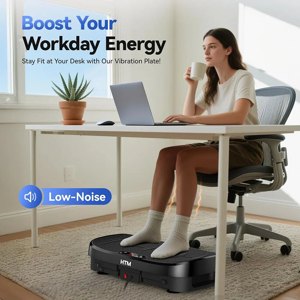HTM Whole Body Vibration Fitness Plate Exercise Machine Home Trainer