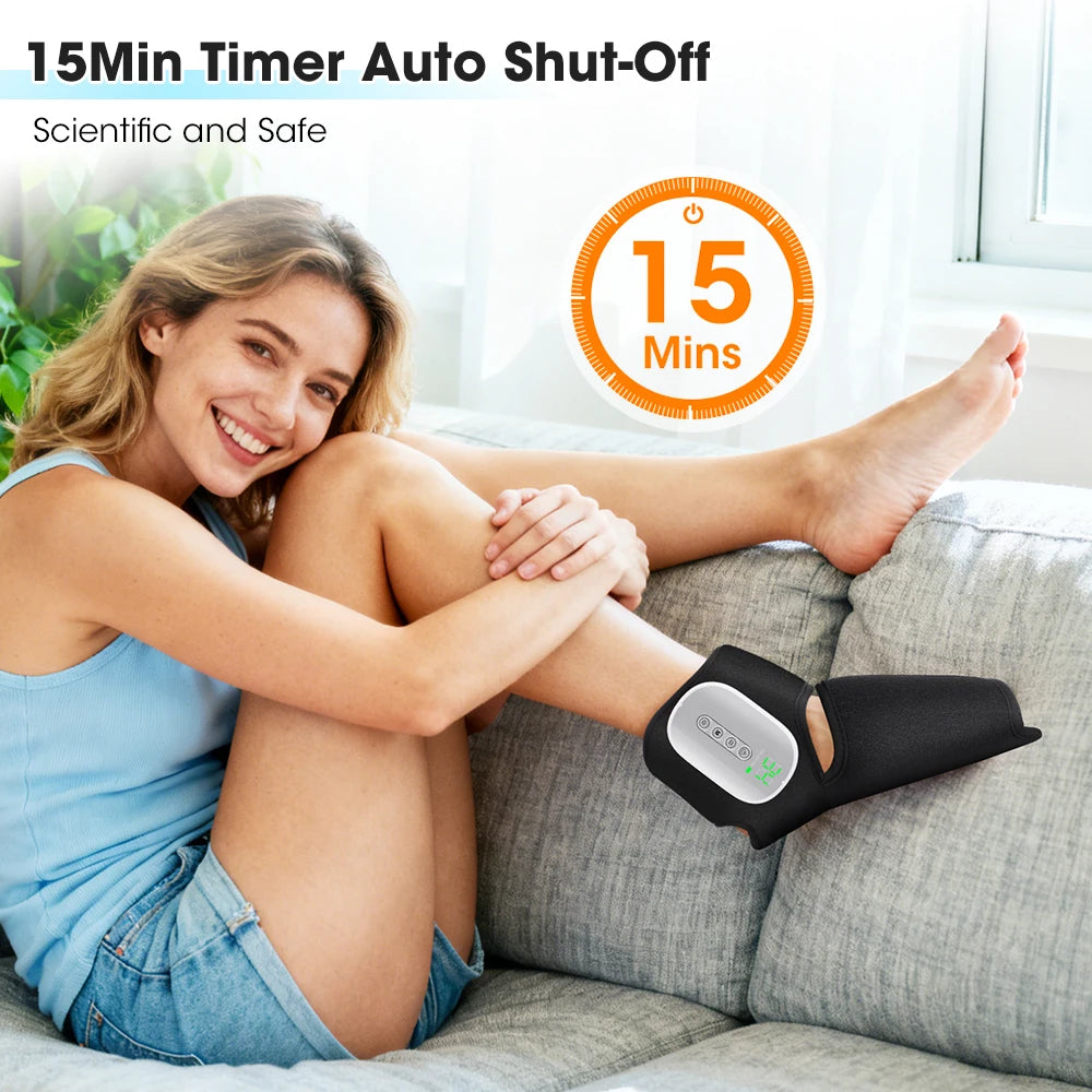 Hailicare Dual Airbag Foot Ankle Heating Compression Massager