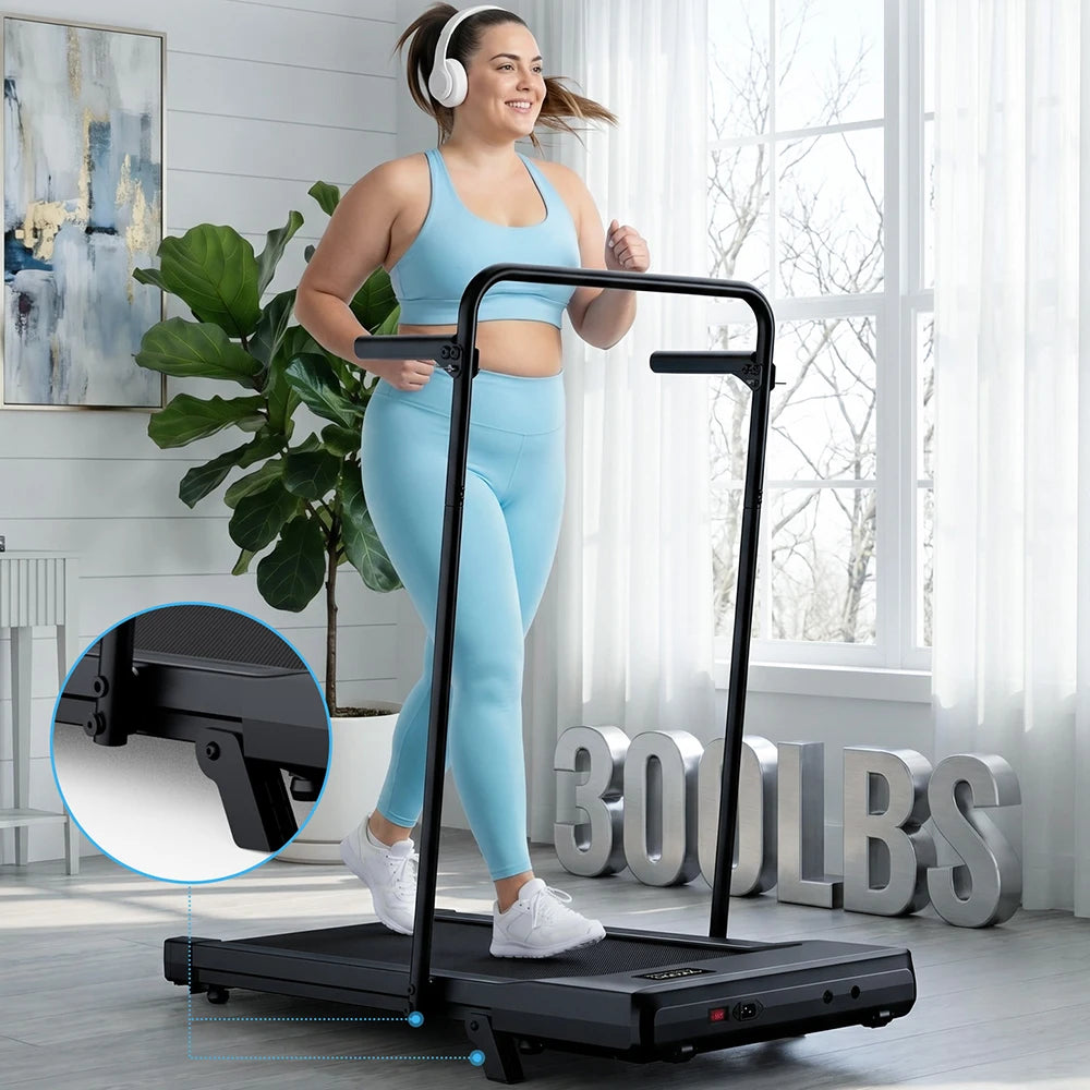 Superun Folding Treadmill With Incline Quiet Home Running Machine App