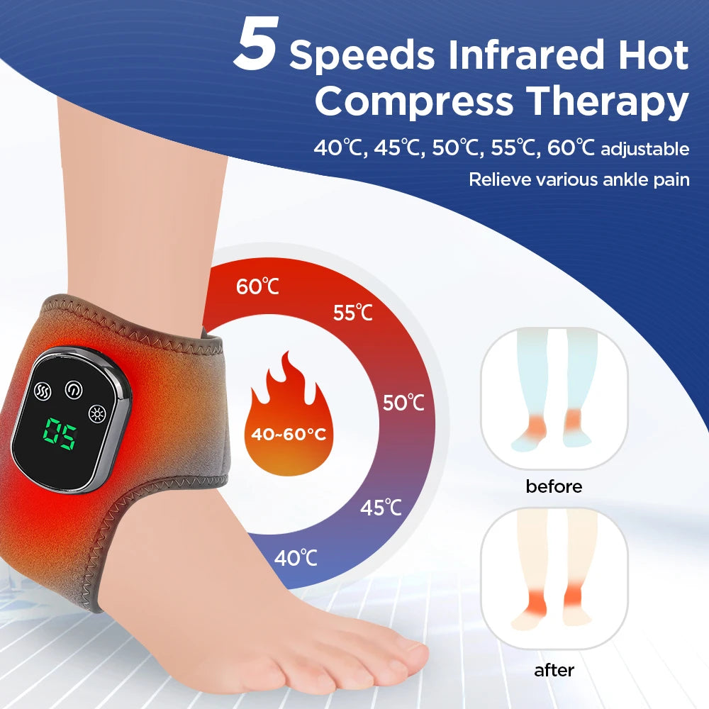 Pastsky Heated Vibration Foot And Ankle Massager Pad