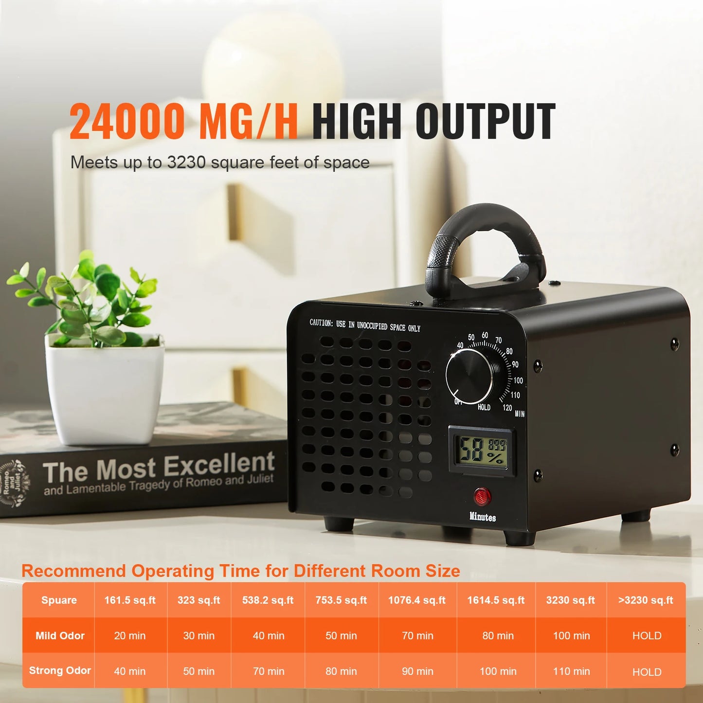 VEVOR High Capacity Commercial Industrial Ozone Generator Odor Remover Unit