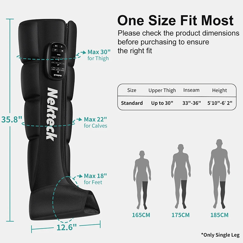 Nekteck Air Pressure Leg Massager Cordless Foot Massage Boots Kneading