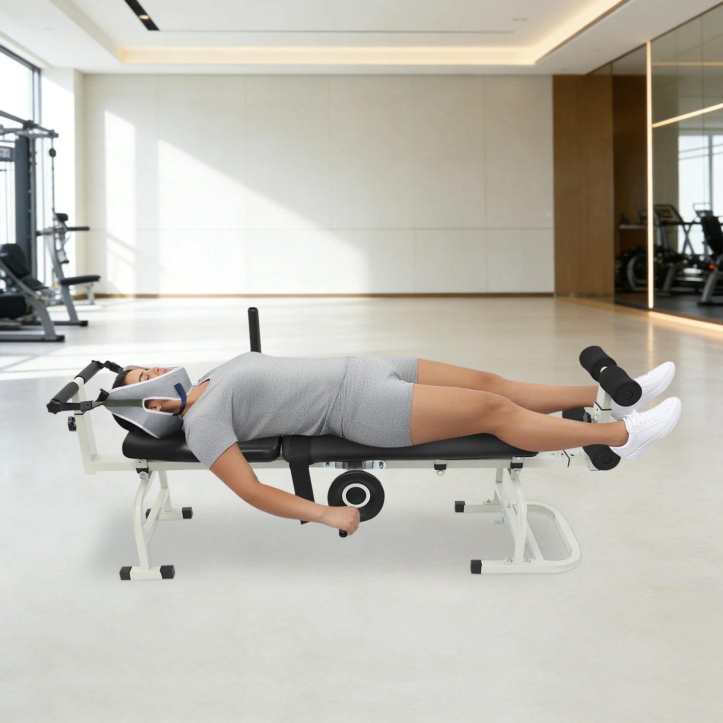 Multifunctional Neck Stretching Decompression Bench For Lumbar Back