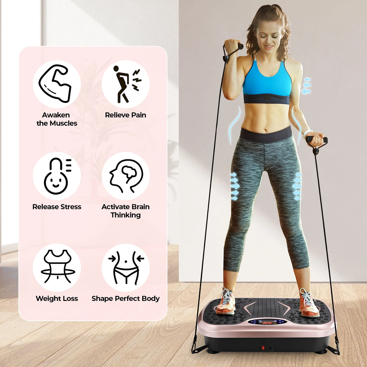 Homfa Whole Body Vibration Plate Exercise Machine Platform