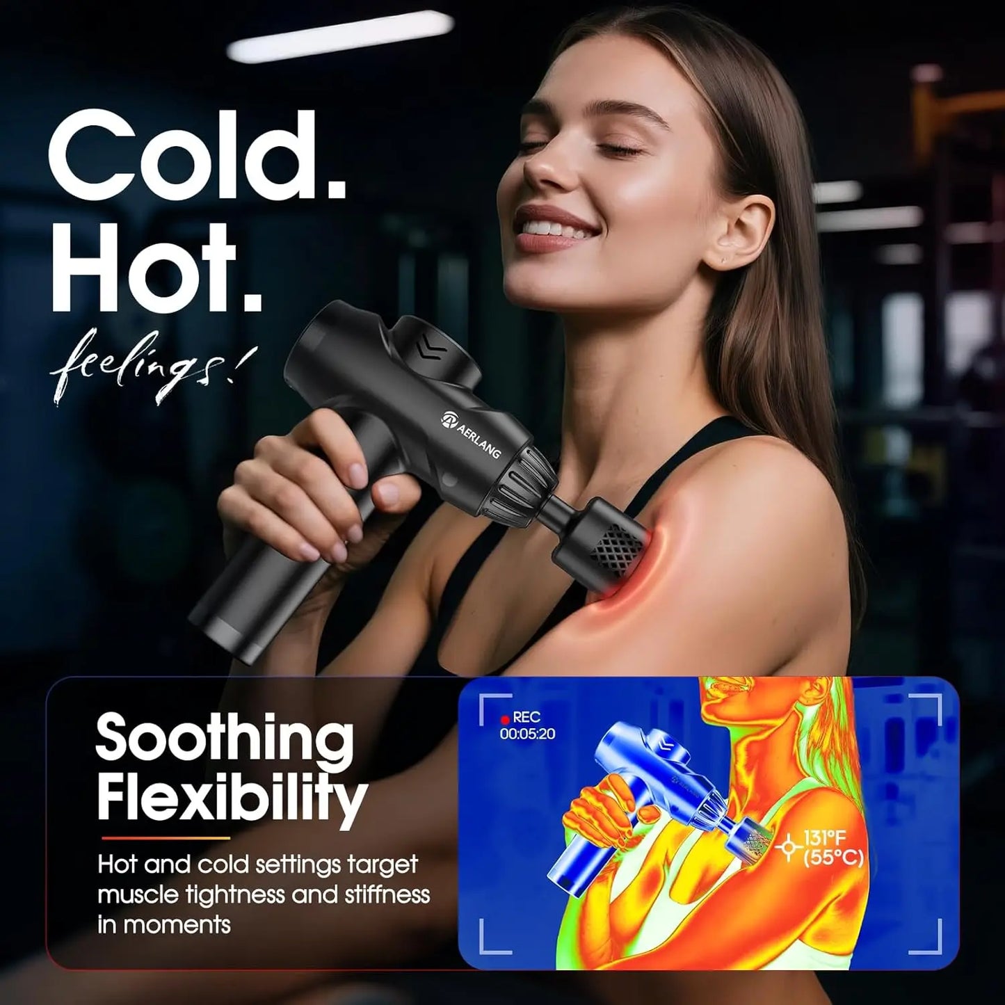 Lingteng Hot And Cold Deep Tissue Percussion Massage Gun