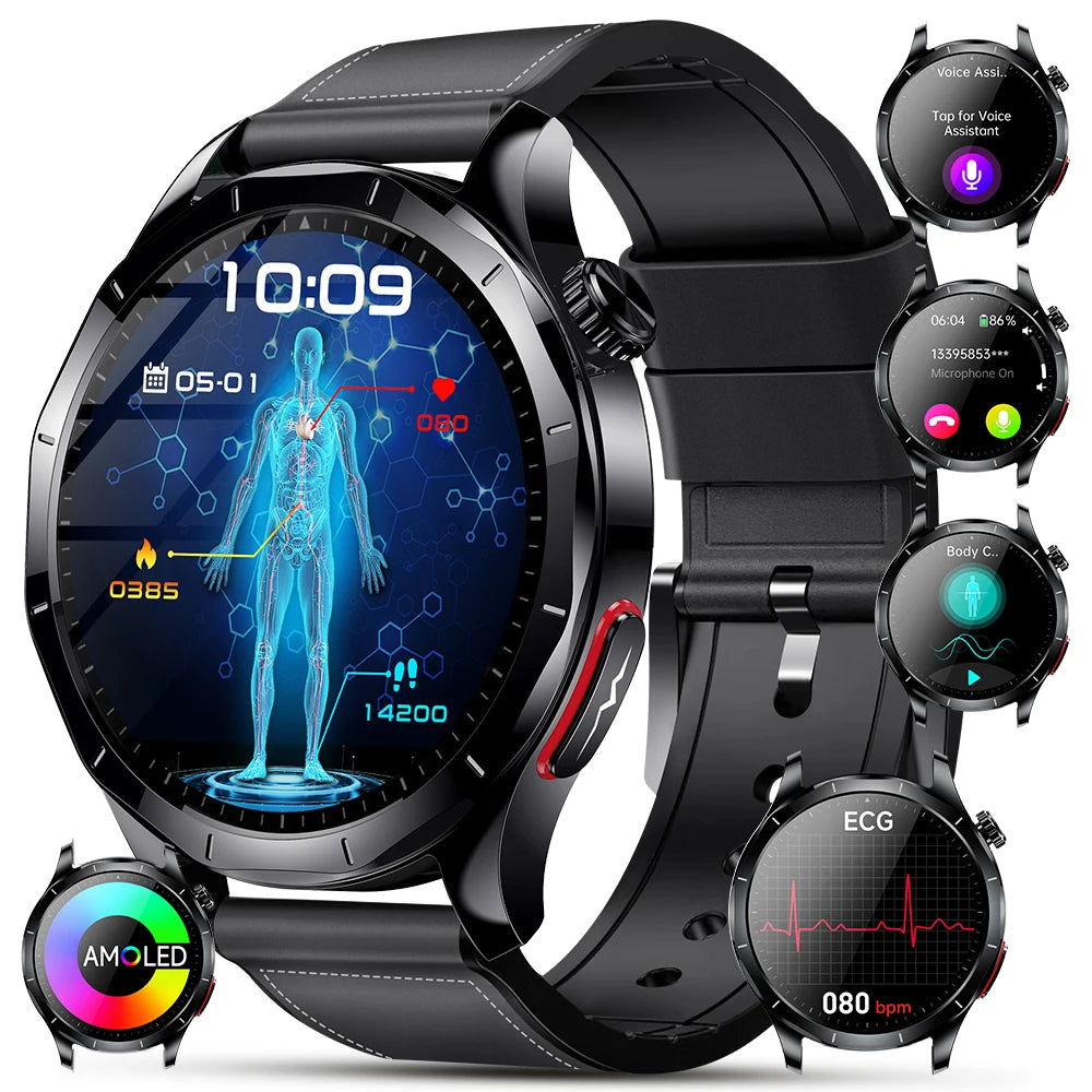 Marsyu ECG PPG Health Monitoring Smartwatch With Blood Pressure Tracking