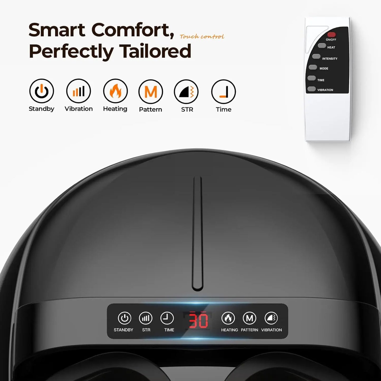 HTM Shiatsu Foot Massager With Deep Kneading Air Pressure Heat