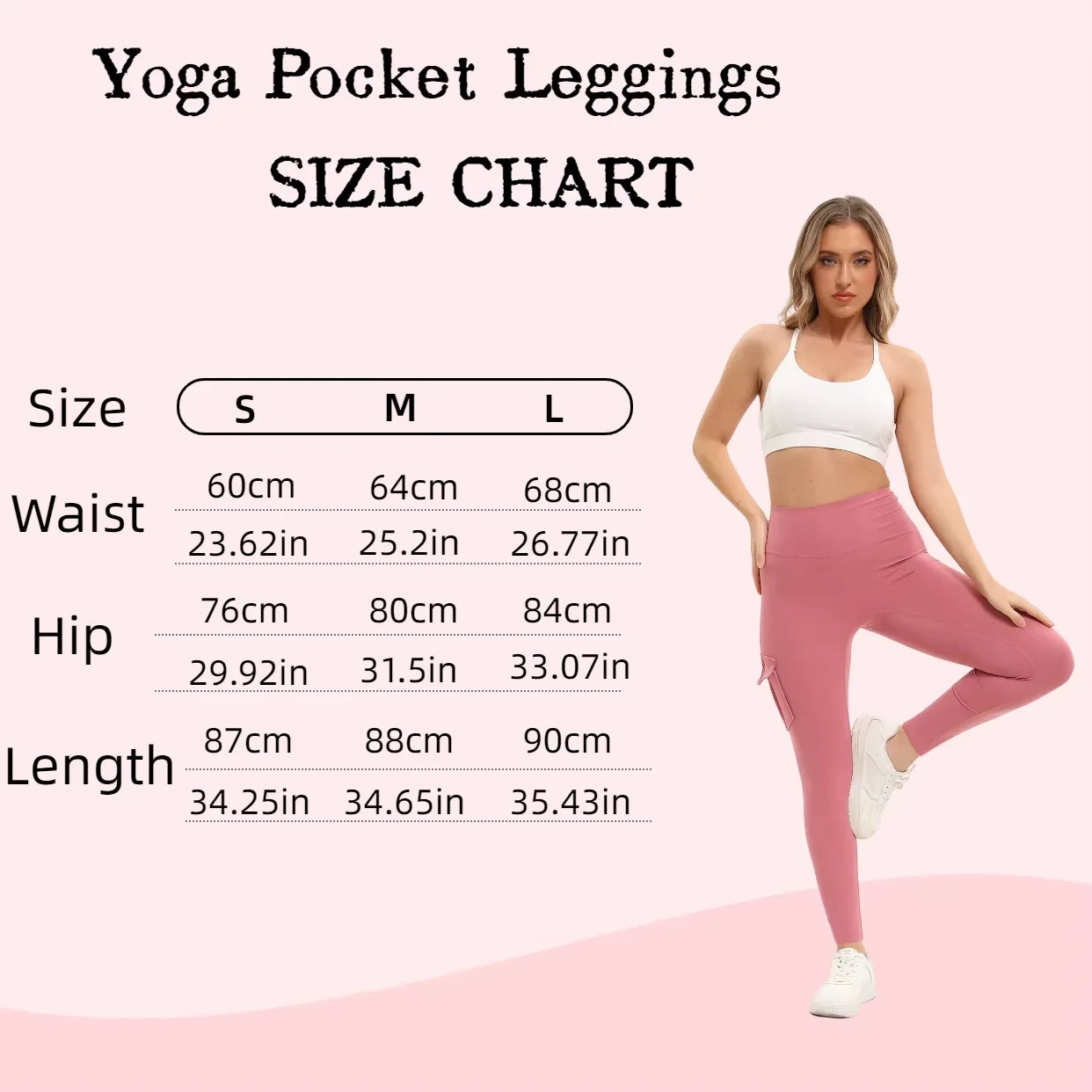 Solid Color High Waisted Women's Gym Yoga Pants With Pockets