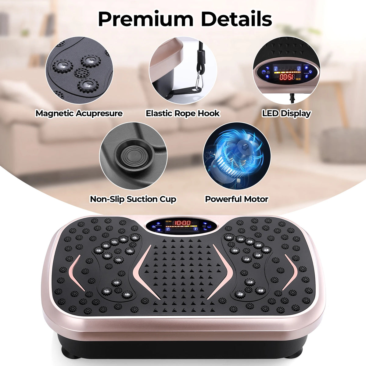 Homfa Whole Body Vibration Plate Exercise Machine Platform