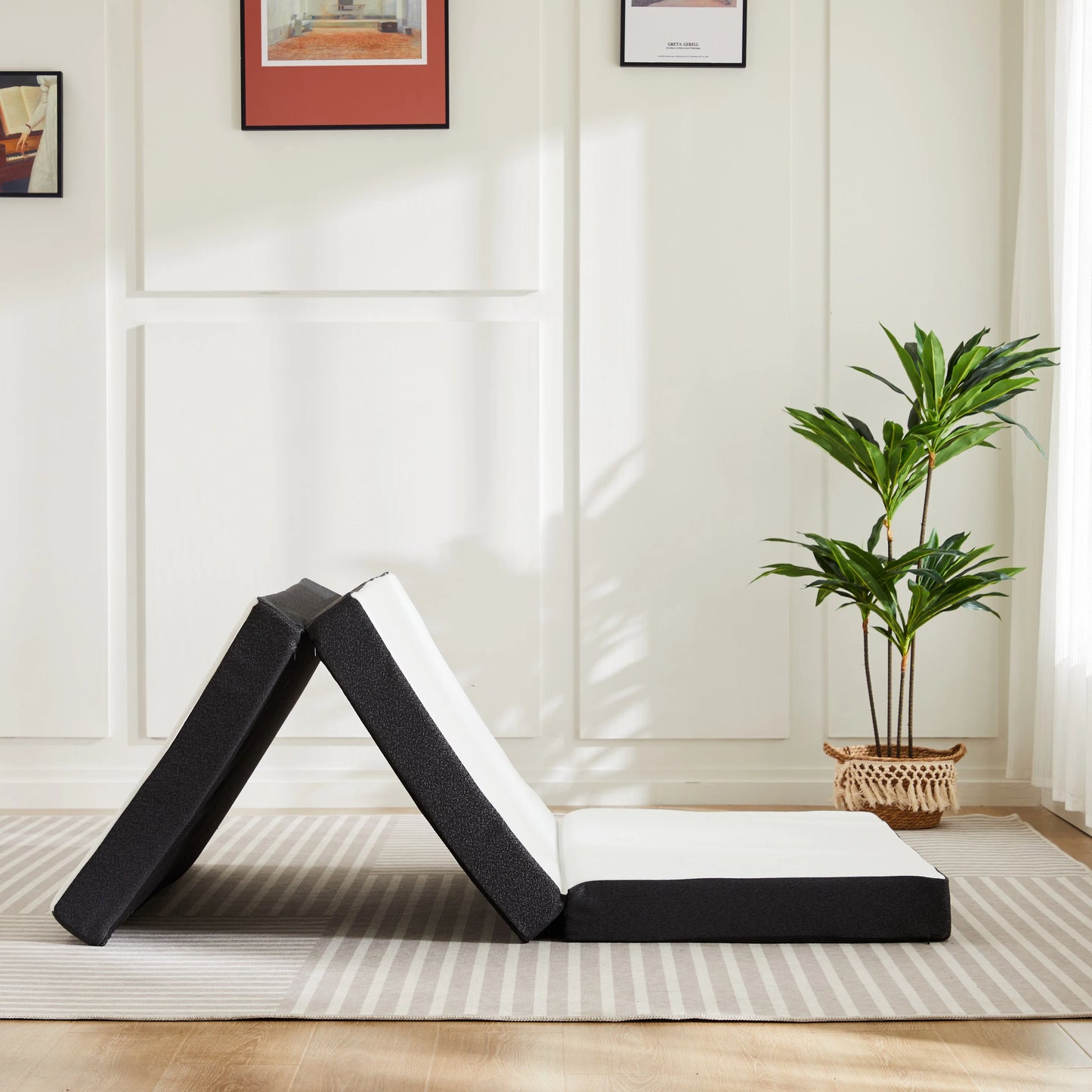 McQ 3 Inch Tri Fold Memory Foam Portable Bed Pad