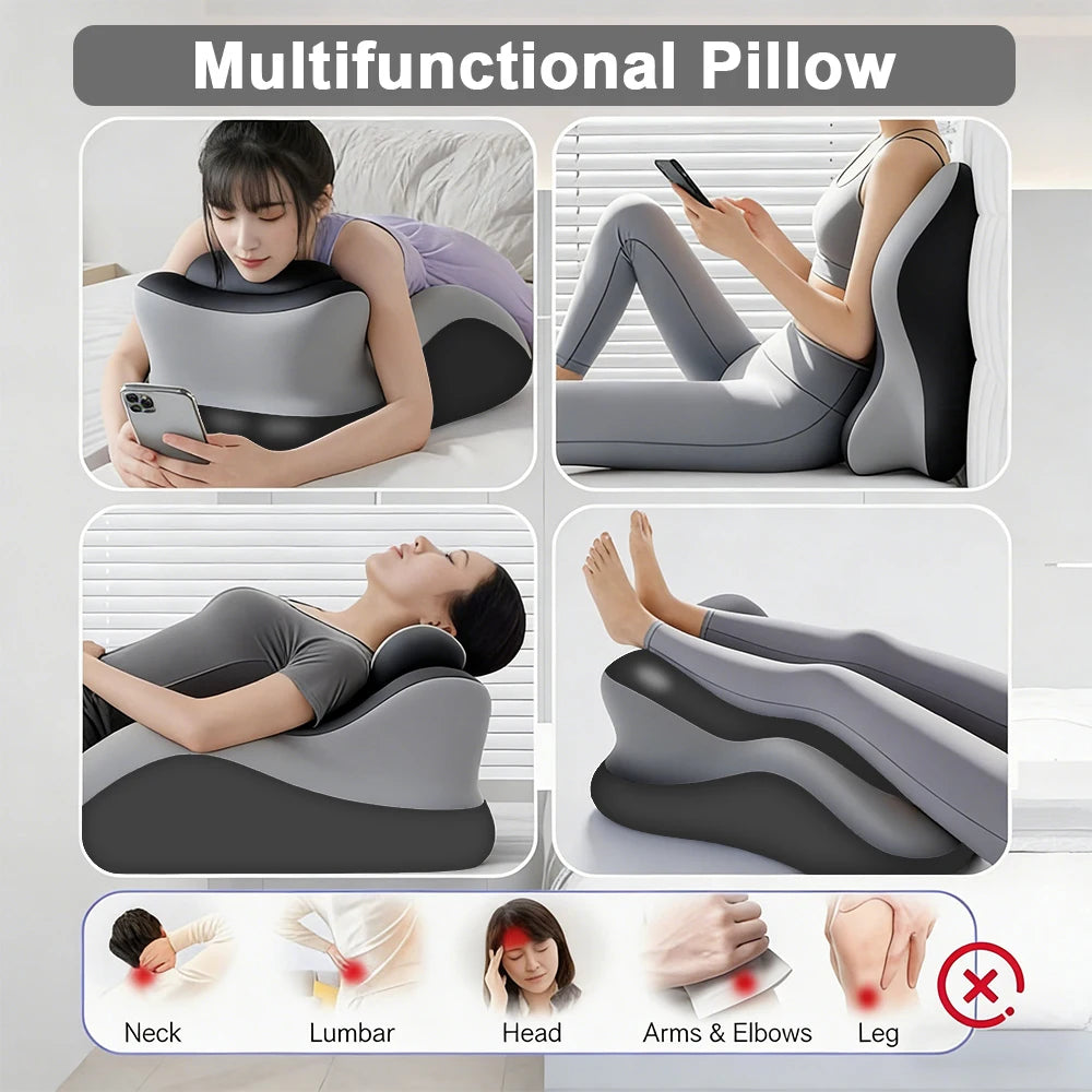 Memory Foam Prone Reading Pillow With Ergonomic Removable Headrest