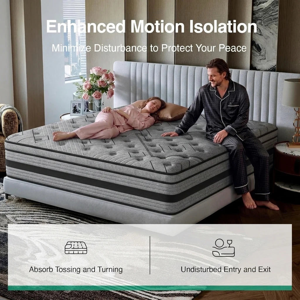 Medium Firm Foam And Spring Hybrid Mattress
