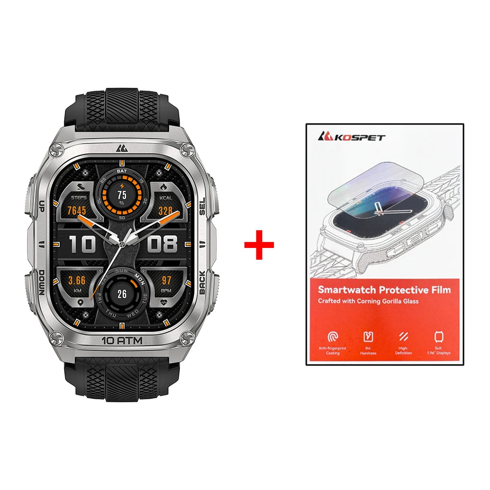 KOSPET Tank M4 Smartwatch Waterproof GPS Health Monitor Android iOS