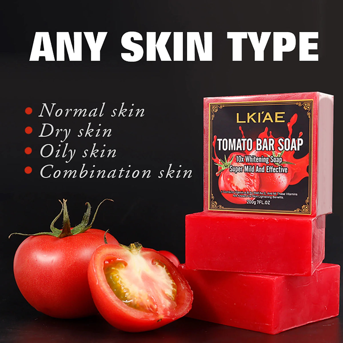 AILKE Natural Tomato Soap Bar for Cleansing and Smooth Skin