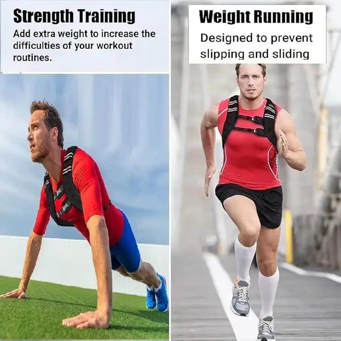 Adjustable Weighted Vest For Strength Training And Cardio Exercises
