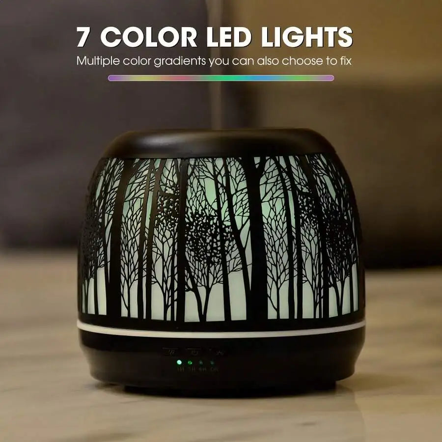 XMSJ Ultrasonic Essential Oil Diffuser Aluminum Silent Operation Auto Off