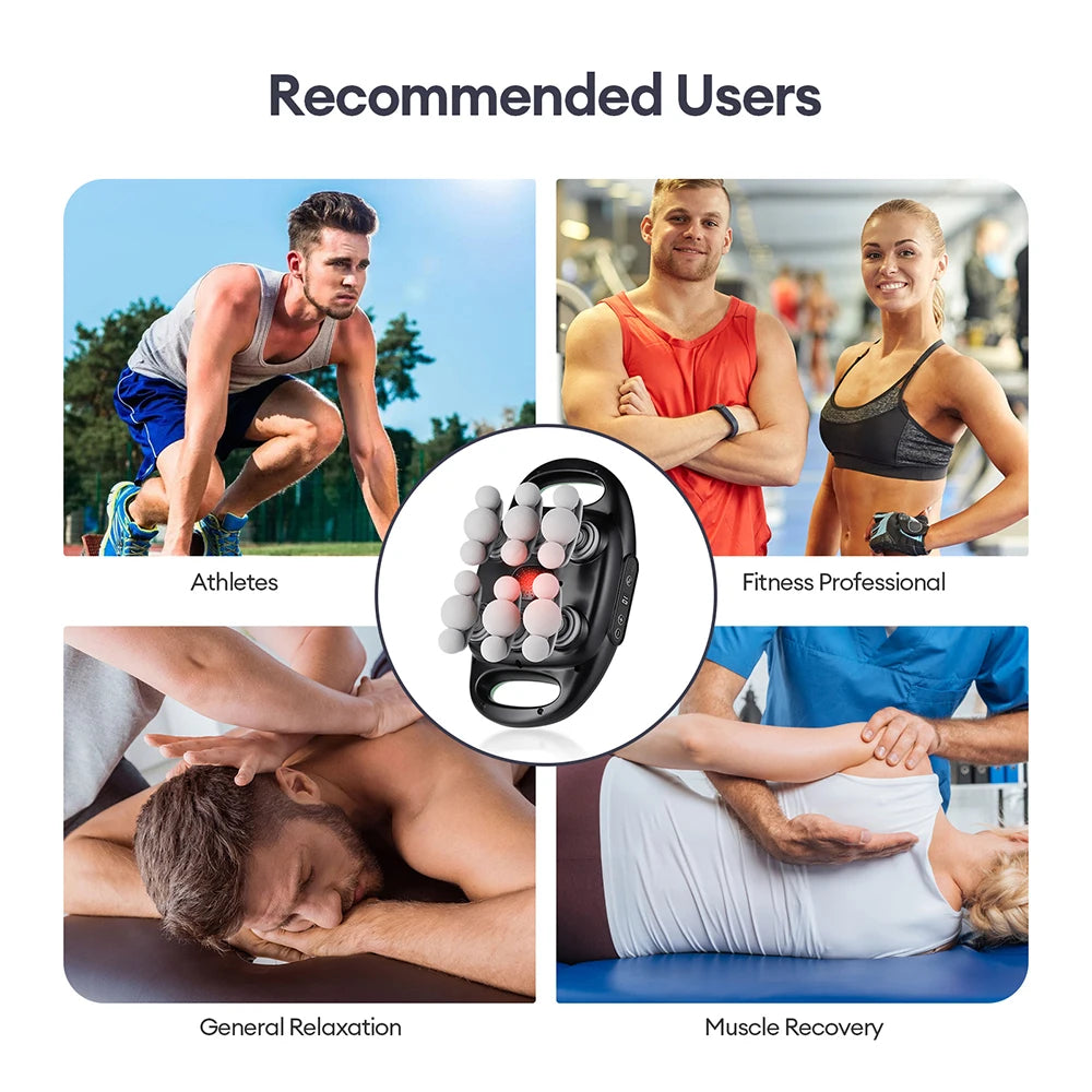 Iebilif Deep Tissue Fascia Massage Gun Red Light Massager