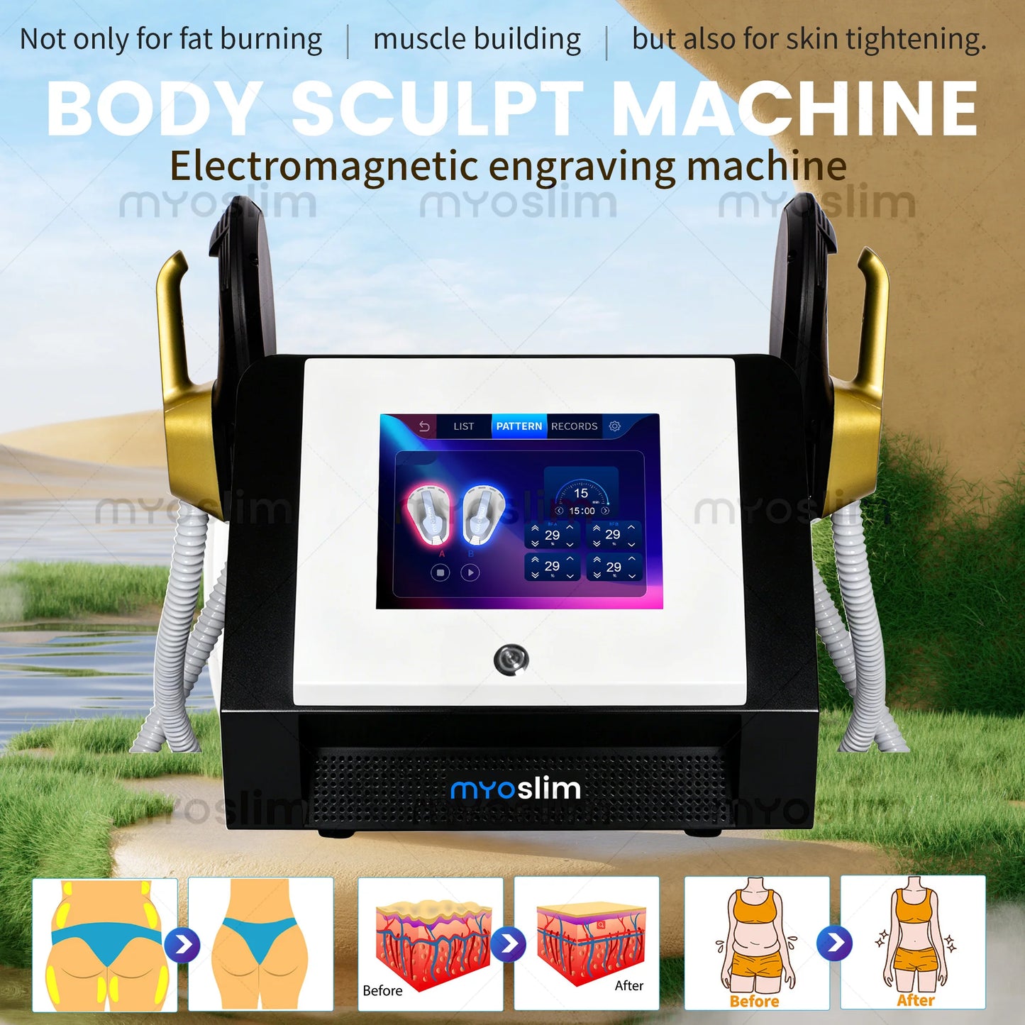 Emszero Myo Slin Sculpt Machine 15 Tesla 6500W RF Therapy