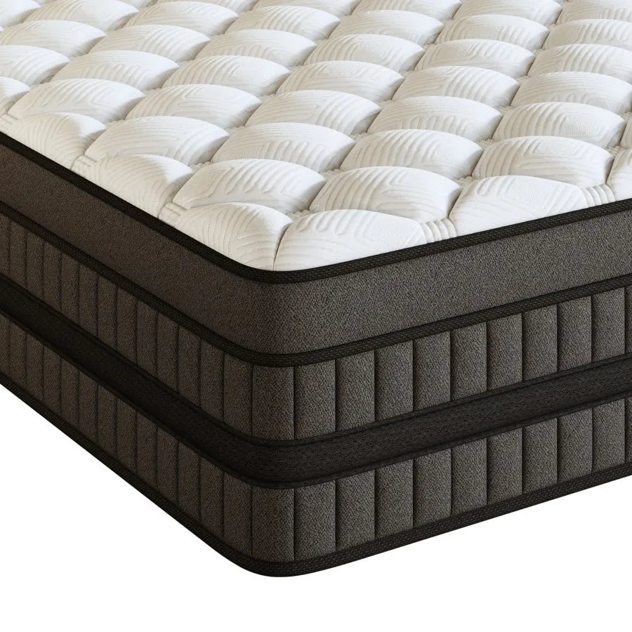 LayRoad Medium Firmness Hybrid Gel Memory Foam Spring Mattress