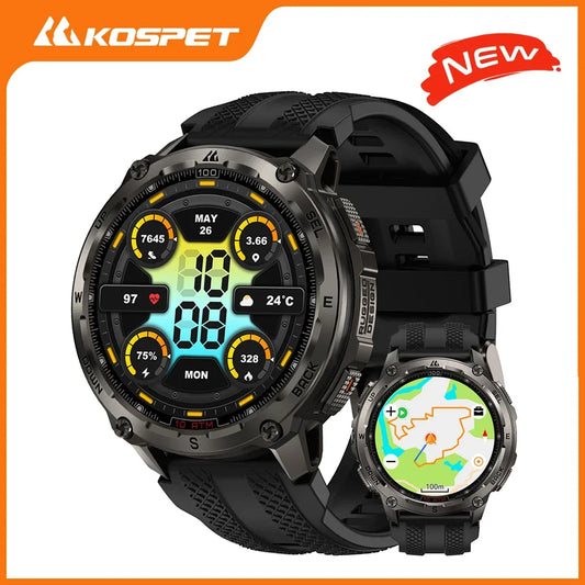 Kospet Tank T4 Smart Watch With 6Sat Gps And 10Atm Waterproof