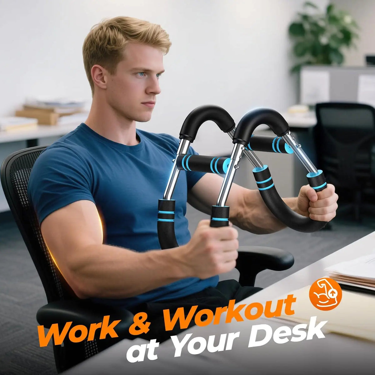 U Shape Arm Trainer Power Twister Bar for Strength Training