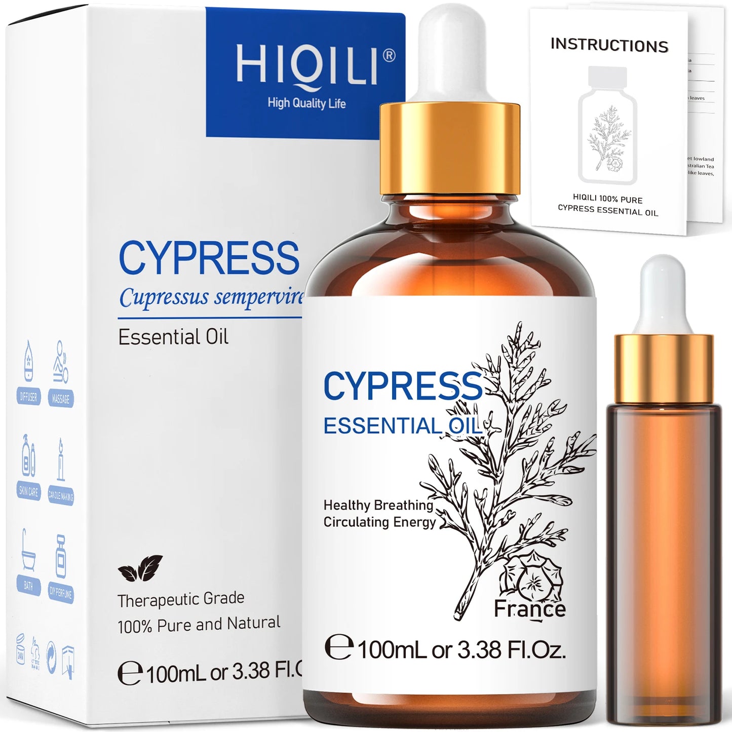 Hiqili 100Ml Pure Cypress Essential Oil