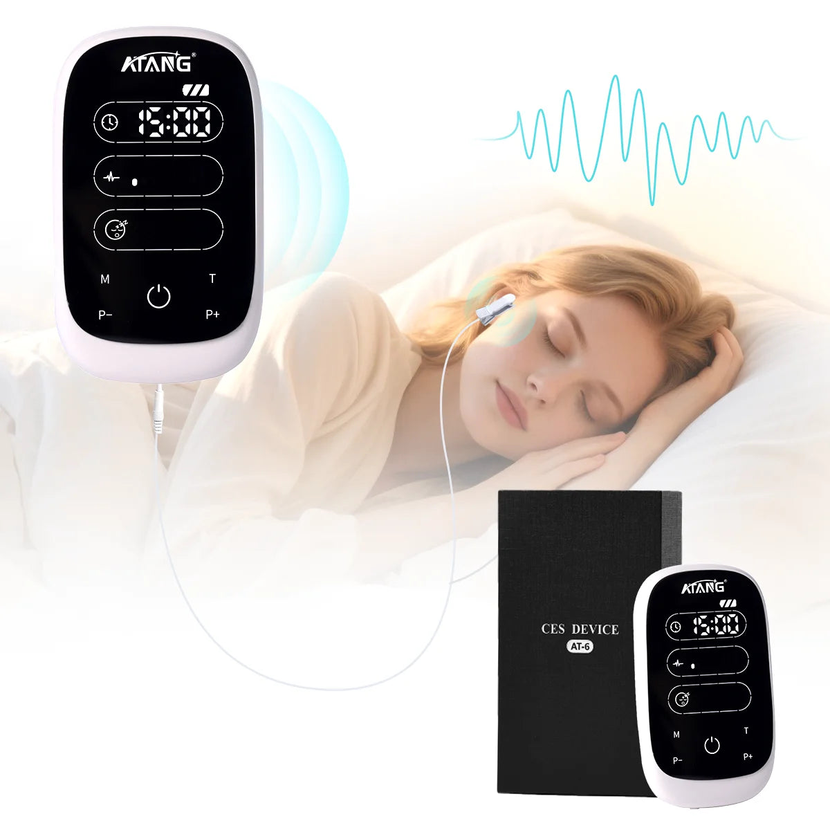 ATANG CES Cranial Electrotherapy Stimulation Device Sleep Aid Pain Relief