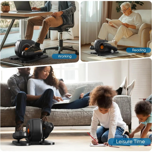 OLIXIS Under Desk Elliptical Machine Quiet Mini Pedal Exerciser