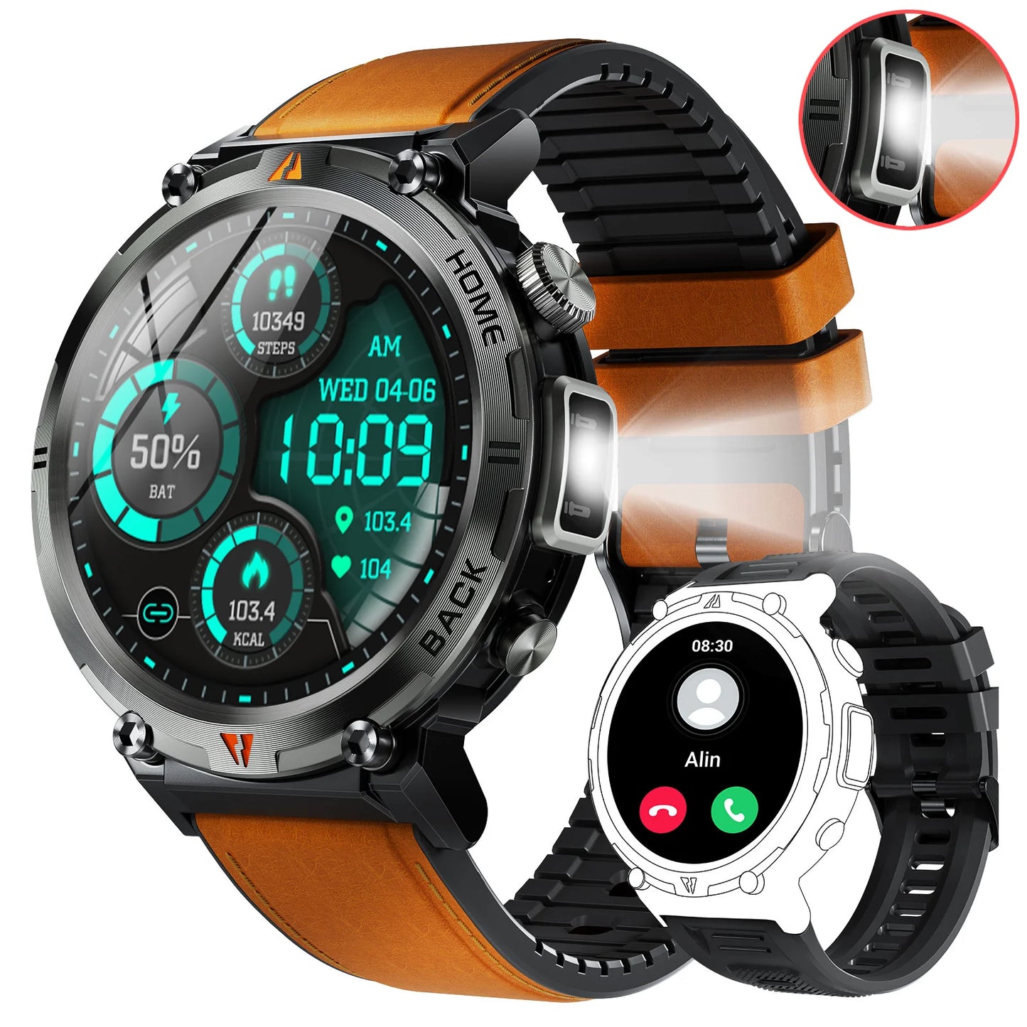 Eigiis Ke3 Full Touch Screen Bluetooth Call Smartwatch for Men