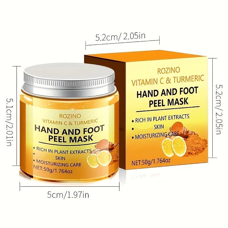 ROZINO Hand And Foot Peel Masks With Vitamin C Turmeric