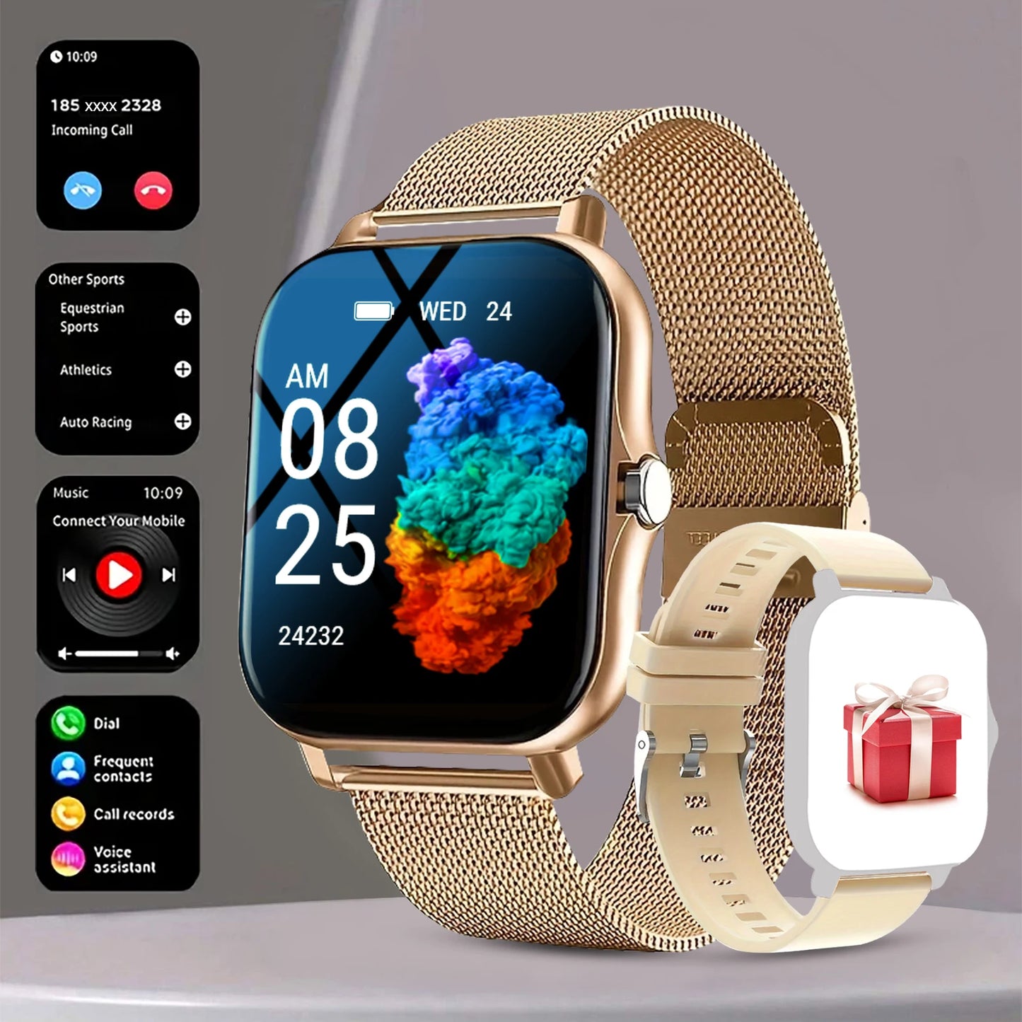 Odelettevcy Smart Watch With Bluetooth Call And Fitness Tracker
