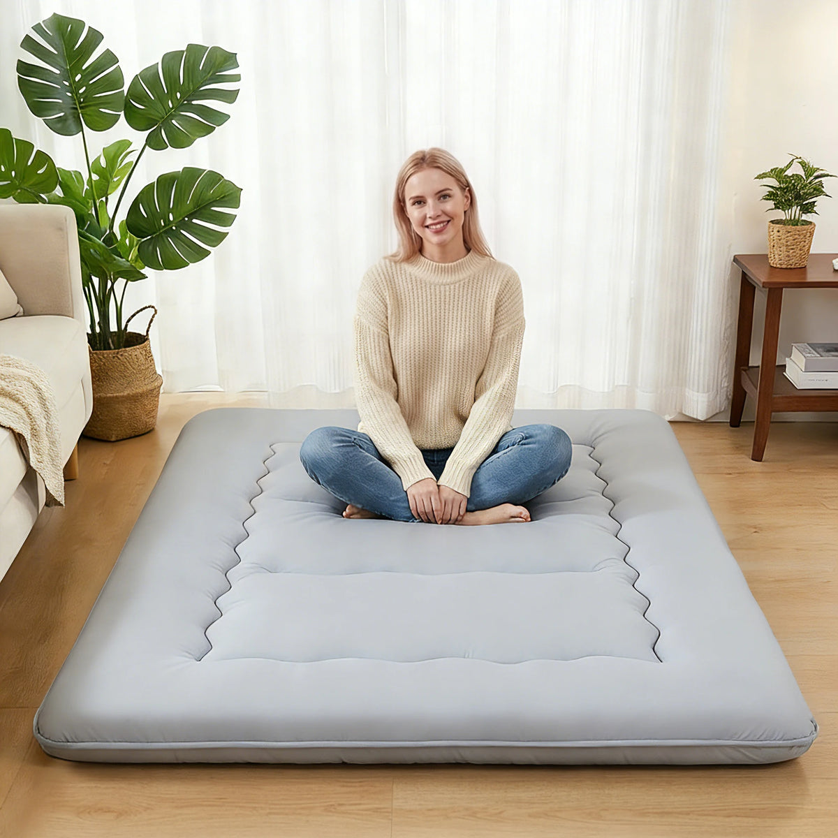 JHK Foldable Soft Breathable Bed Mattress Topper For Home Use
