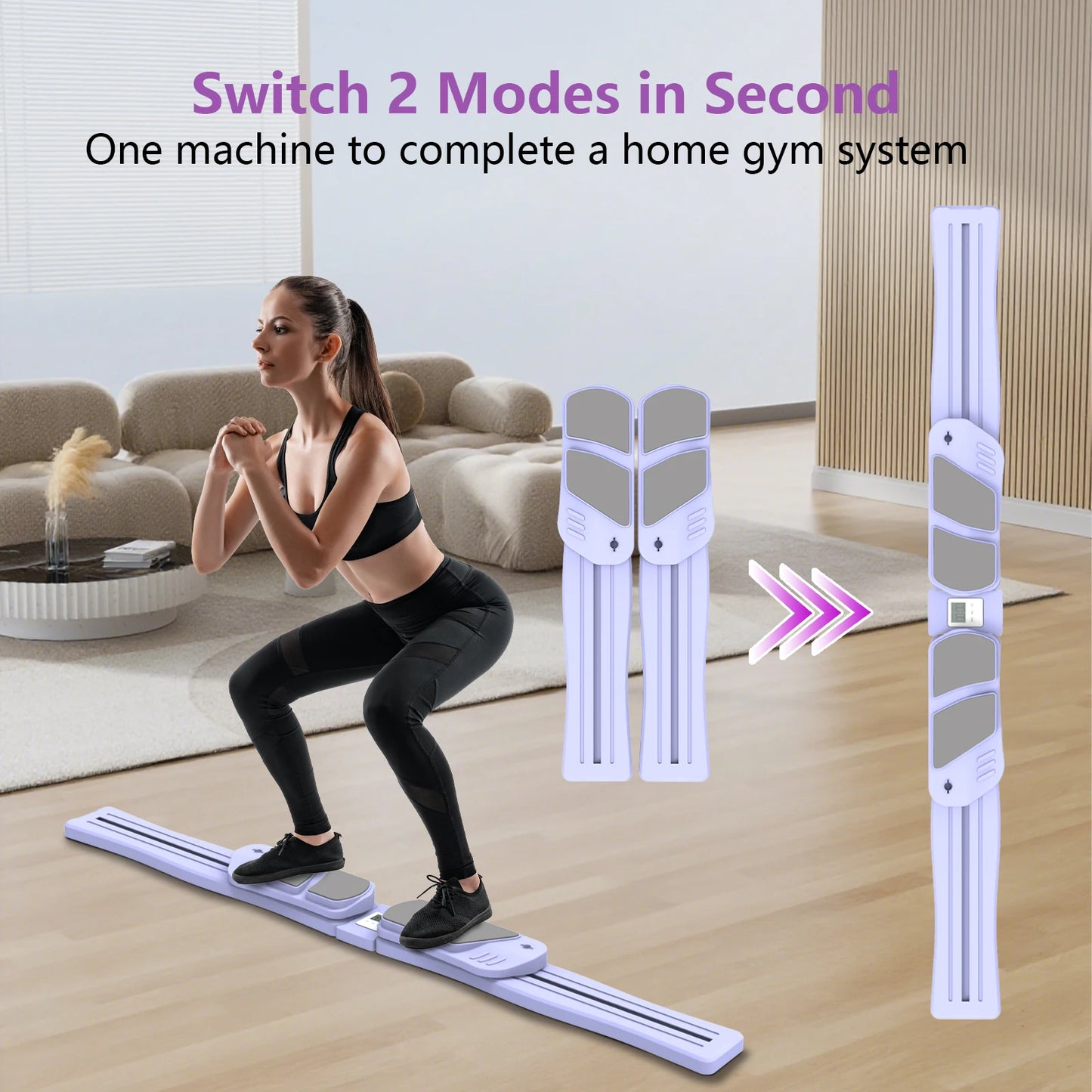 Wsuel Upgraded 7 in 1 Portable Pilates Reformer Board