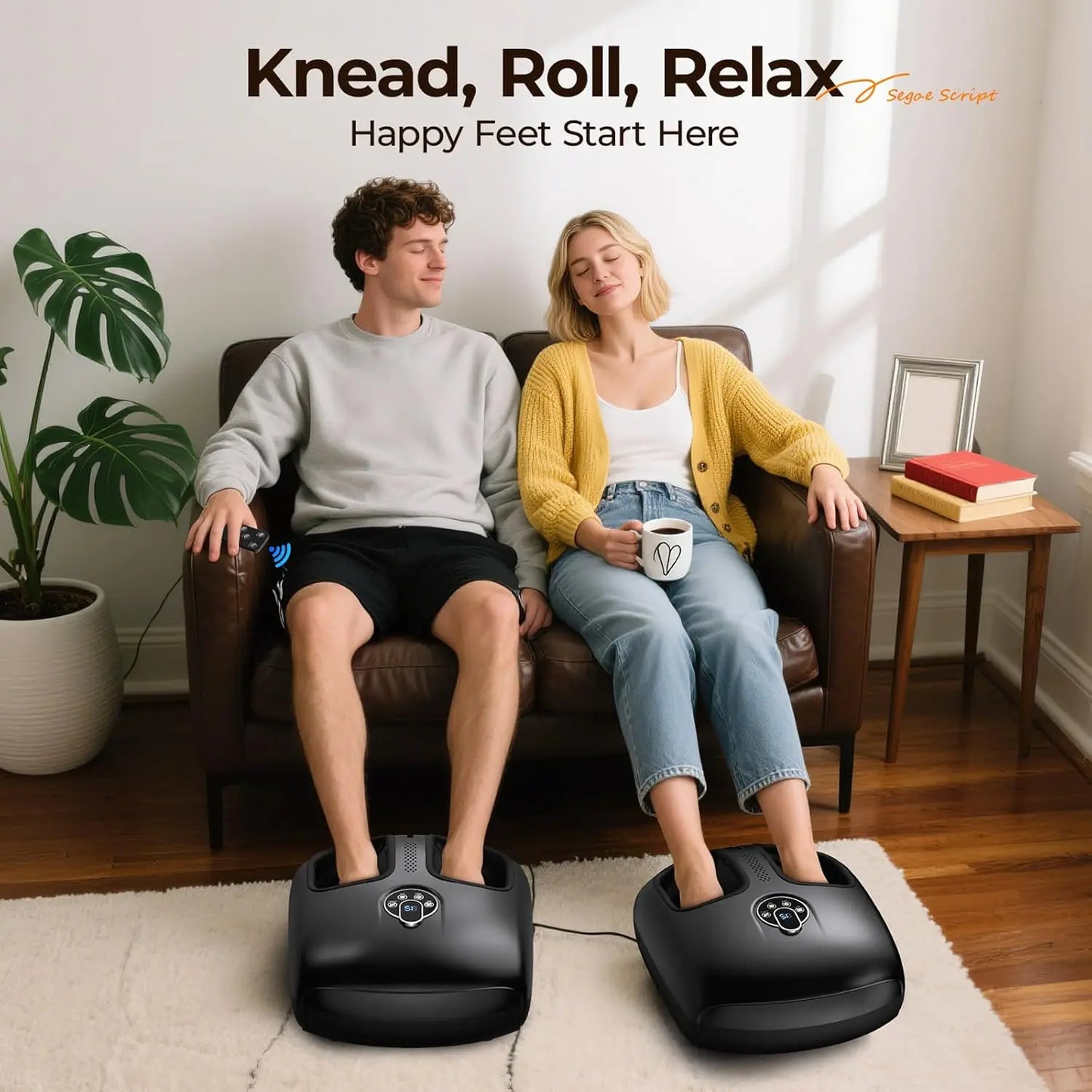 Htm Electric Shiatsu Foot Massager With Heat And Vibration Therapy