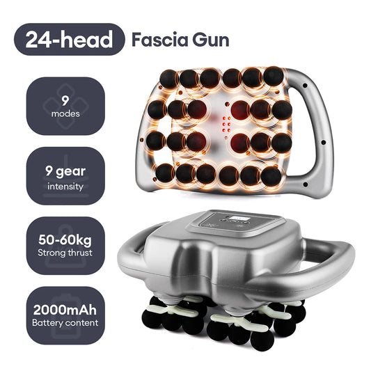 Iebilif Deep Tissue Fascia Massage Gun Red Light Massager