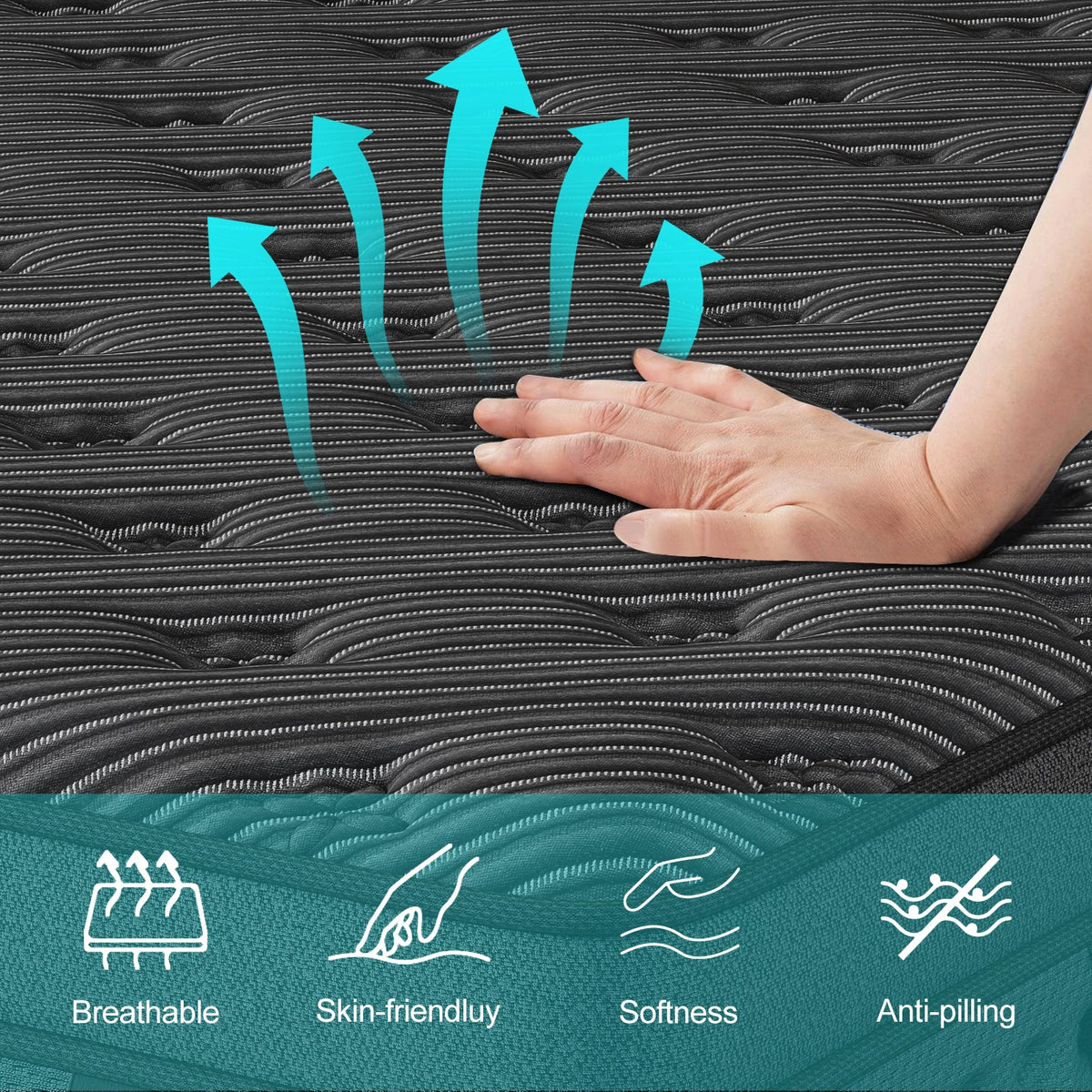 LAYROAD Memory Foam Mattress With Individually Pocketed Springs