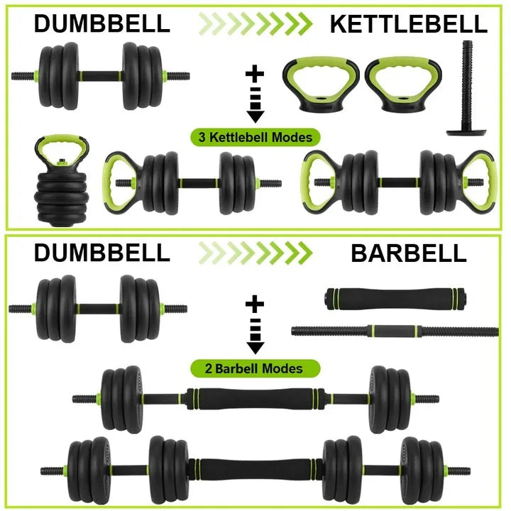 Twister.Ck Adjustable Dumbbell 4 In 1 Weight Set With Connector