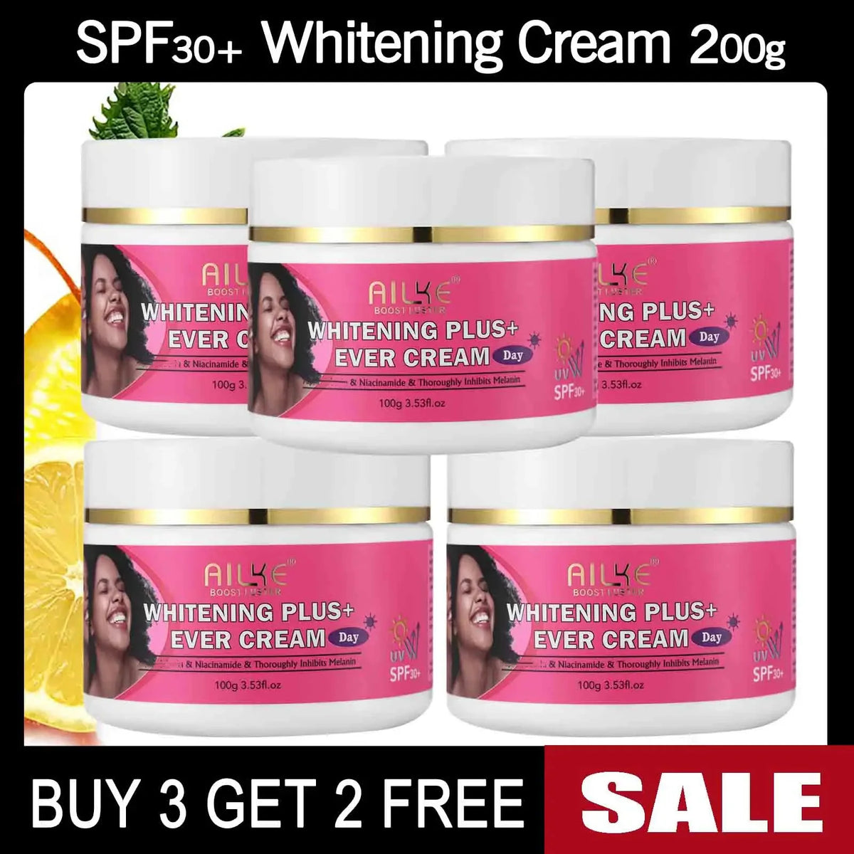 AILKE Natural Skin Brightening Moisturizing Acne Care Cream Set