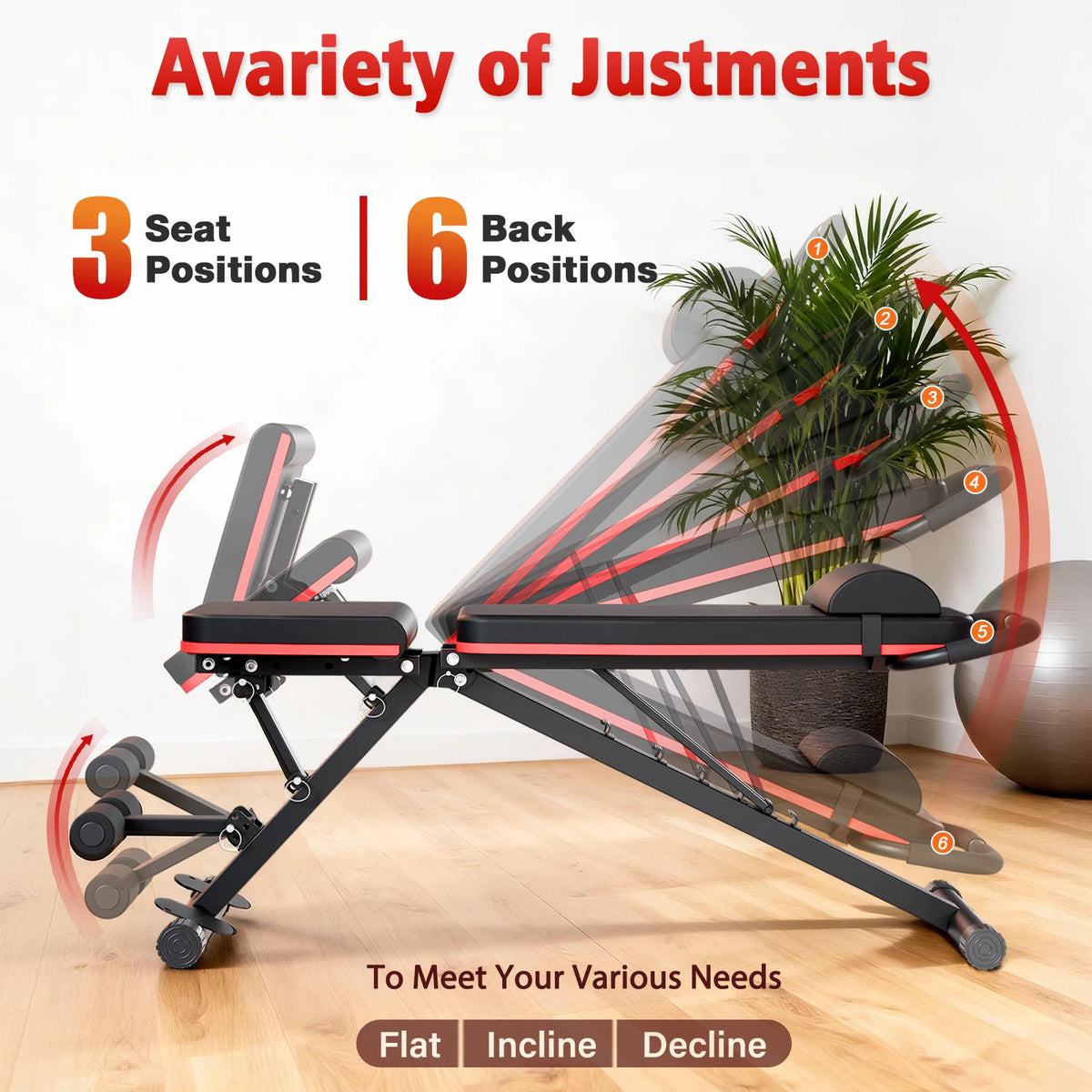 14-in-1 Foldable Adjustable Dumbbell Bench for Full Body Workouts