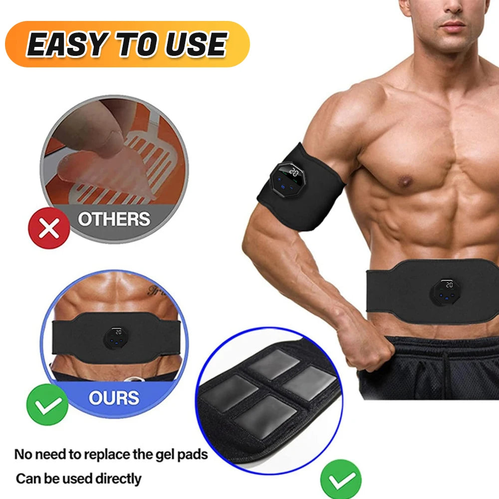 Rechargeable EMS Muscle Stimulator Fitness Belt by Brand