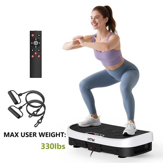 HTM Whole Body Vibration Fitness Plate Exercise Machine Home Trainer