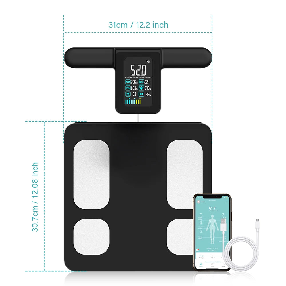Smart Digital Body Composition Scale With Eight Electrodes