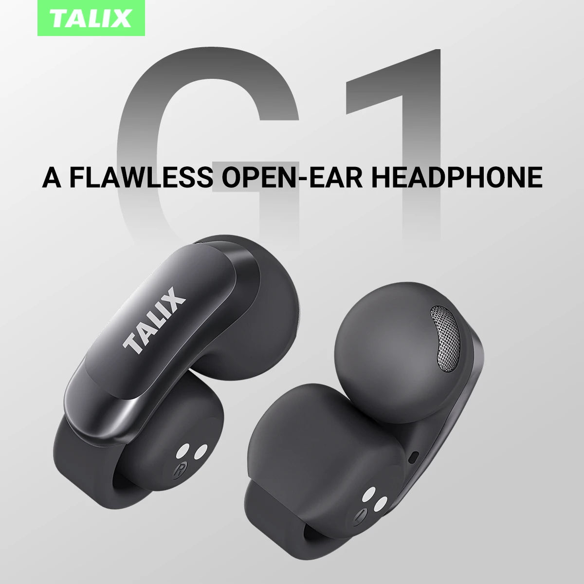TALIX AuraHalo G1 Open Ear Earbuds 5.3 Bluetooth ANC Headphones