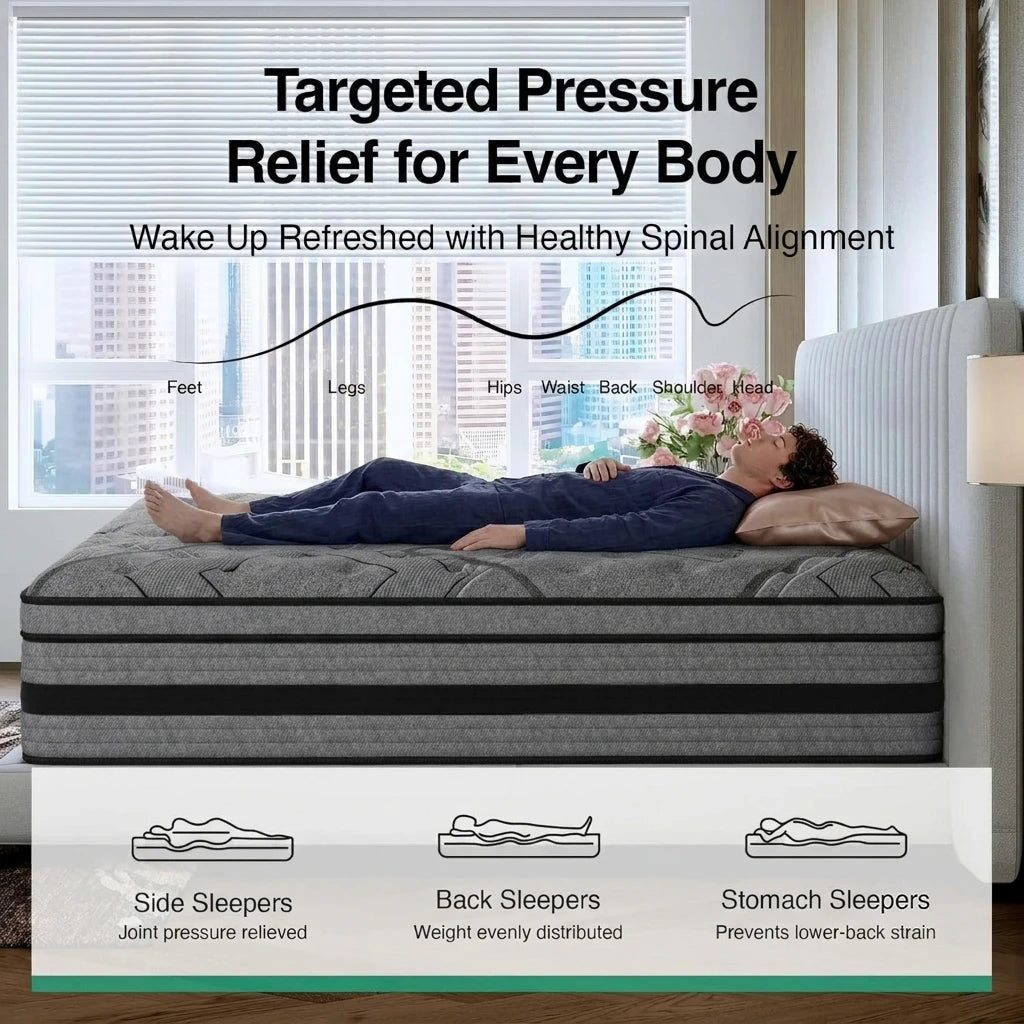 Medium Firm Foam And Spring Hybrid Mattress