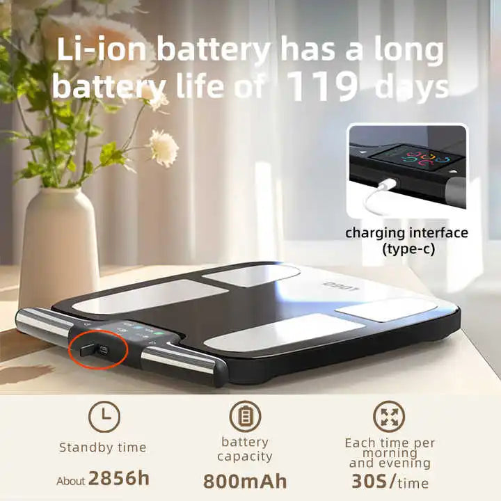 Smart Digital Scale Measuring Body Weight Fat And Muscle Mass