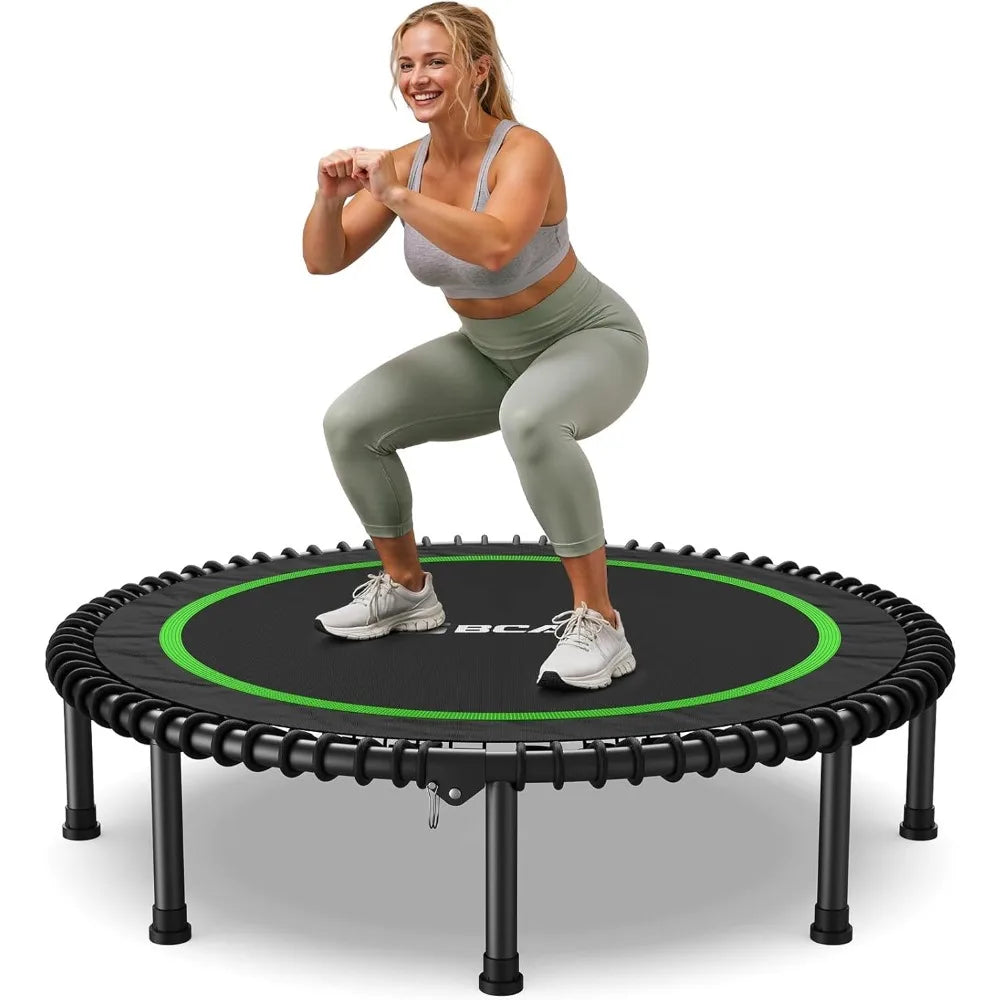 YTYIN Foldable Mini Trampoline Durable Indoor Adult Fitness Exercise Rebounder